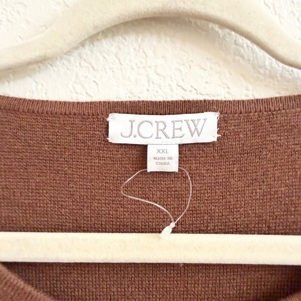 J.Crew Giselle Sweaterblazer in Heather Walnut Brown Merino Wool Blend Cardigan - Picture 6 of 15